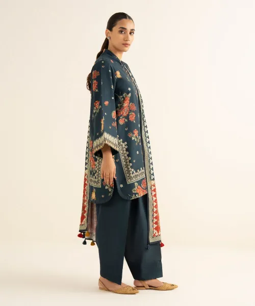 3 Piece Printed Light Khaddar Suit | Mahru.pk
