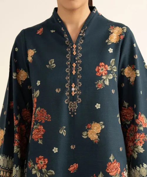 3 Piece Printed Light Khaddar Suit | Mahru.pk