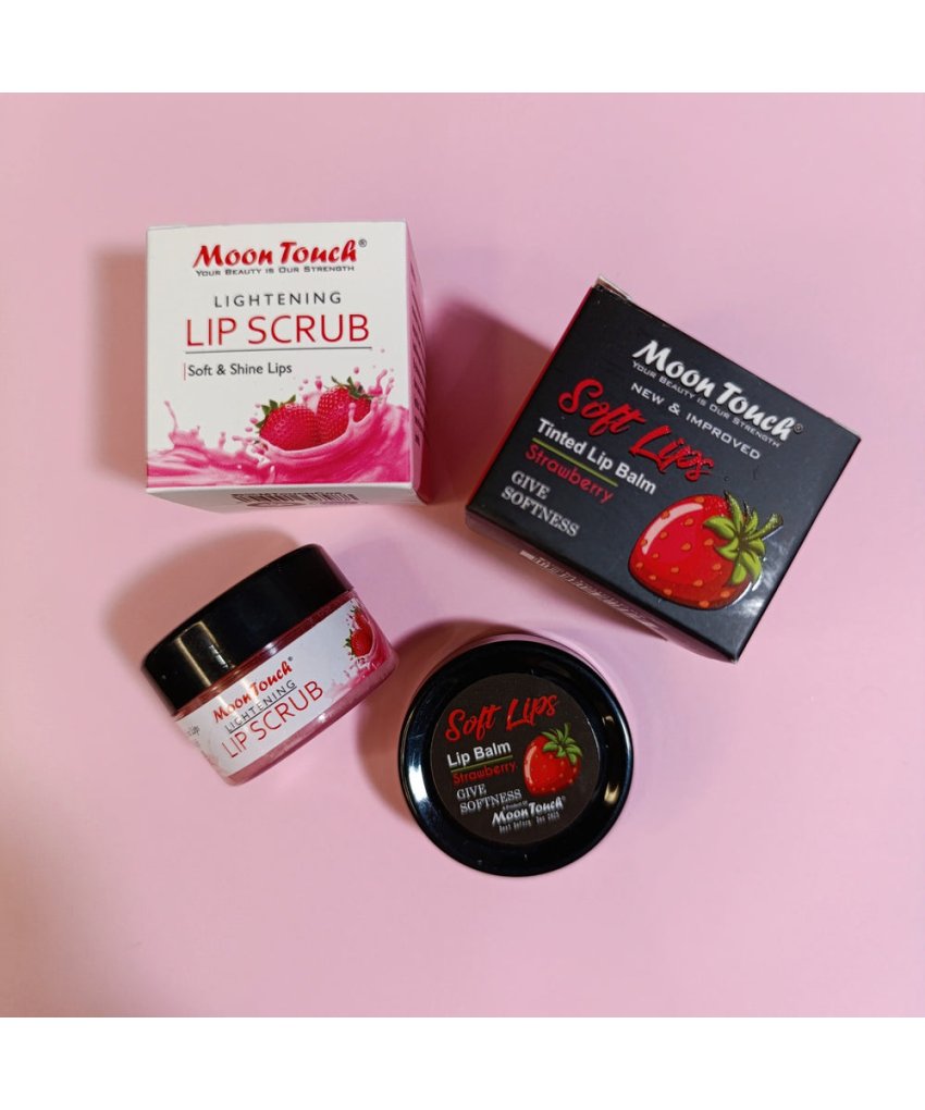 Mahru Lip Balm &amp; Lip Scrub – Natural Lip Care Duo for Soft, Hydrated &amp; Pink Lips