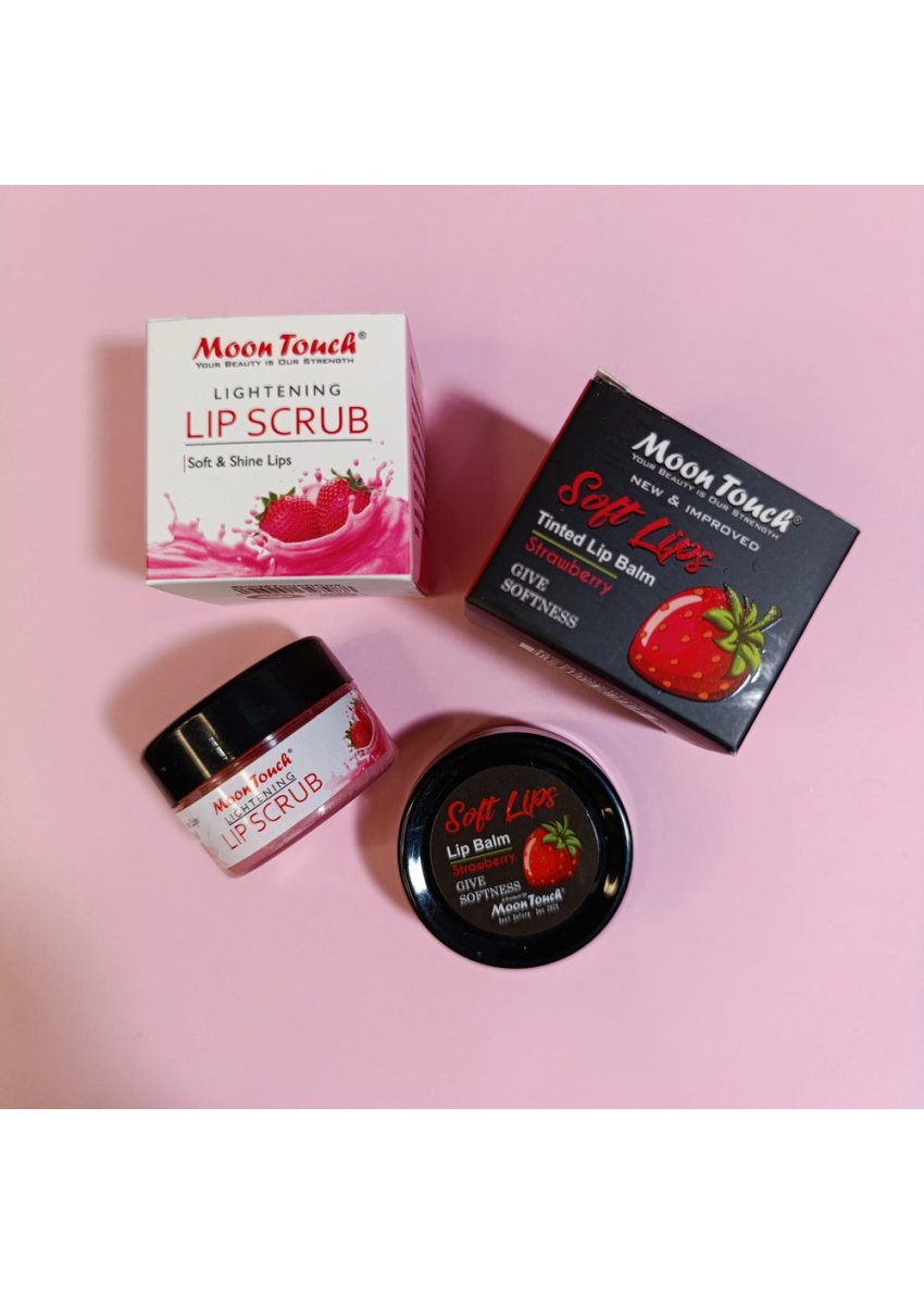 Mahru Lip Balm &amp; Lip Scrub – Natural Lip Care Duo for Soft, Hydrated &amp; Pink Lips