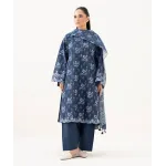 Blue Khaddar 3 Piece Unstitched Suit by Mahru